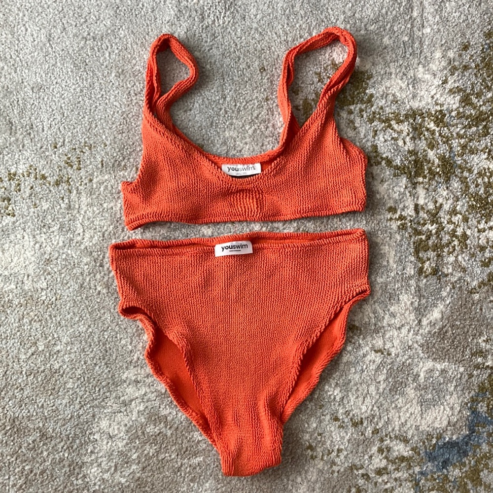 Youswim tangerine Eva high waist stretch 1 two-piece